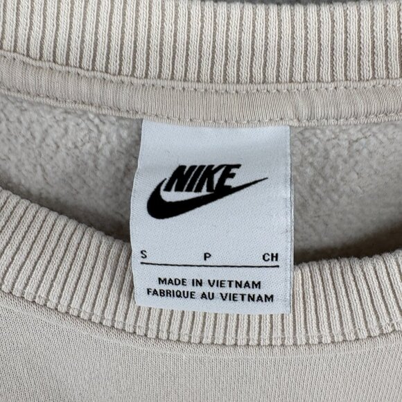 Nike Phoenix Fleece Oversized Crewneck Sweatshirt Light Orewood Center Swoosh S - Picture 5 of 16